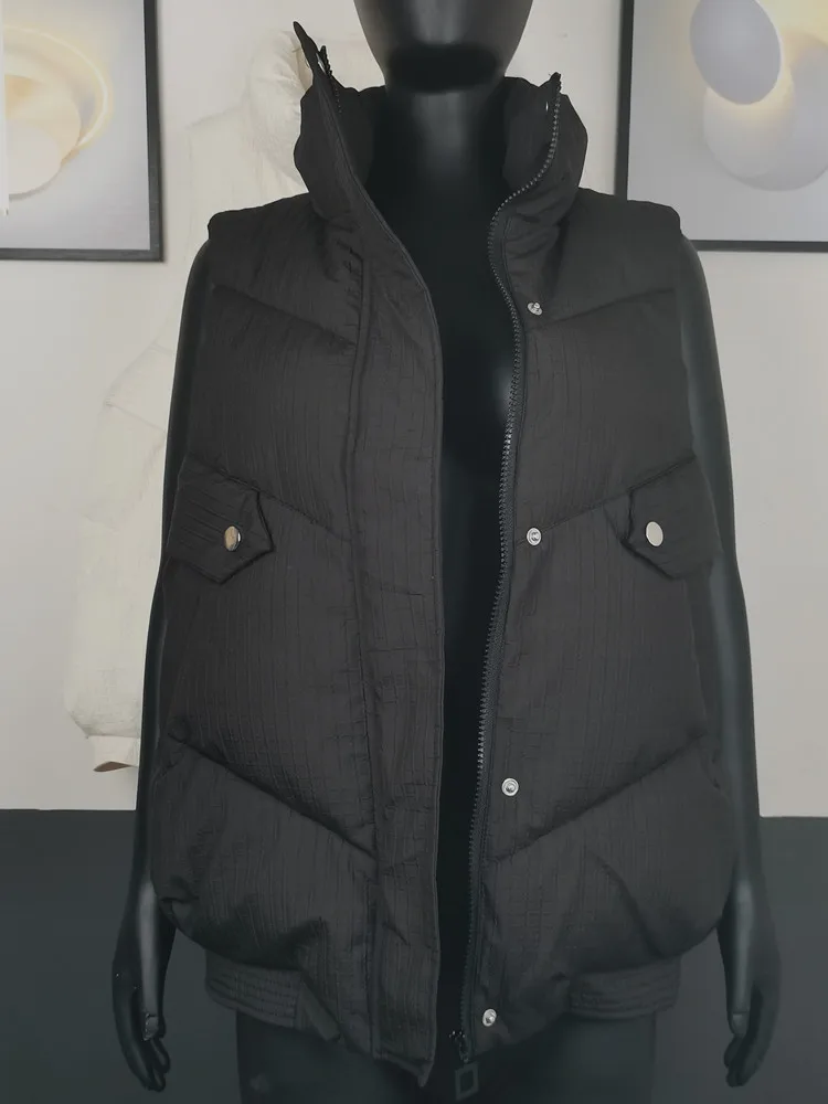 

Женские зимние теплые пуховые жилеты с хлопковой подкладкой, парки большого размера без рукавов, куртка