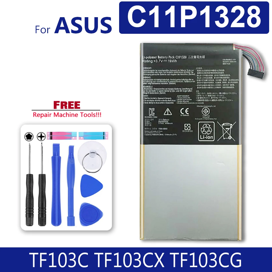 

Tablet Battery C11P1328 4980mAh For Asus Transformer PAD TF103C TF103CX TF103CG K010 K018 supply free tool / Tracking Number