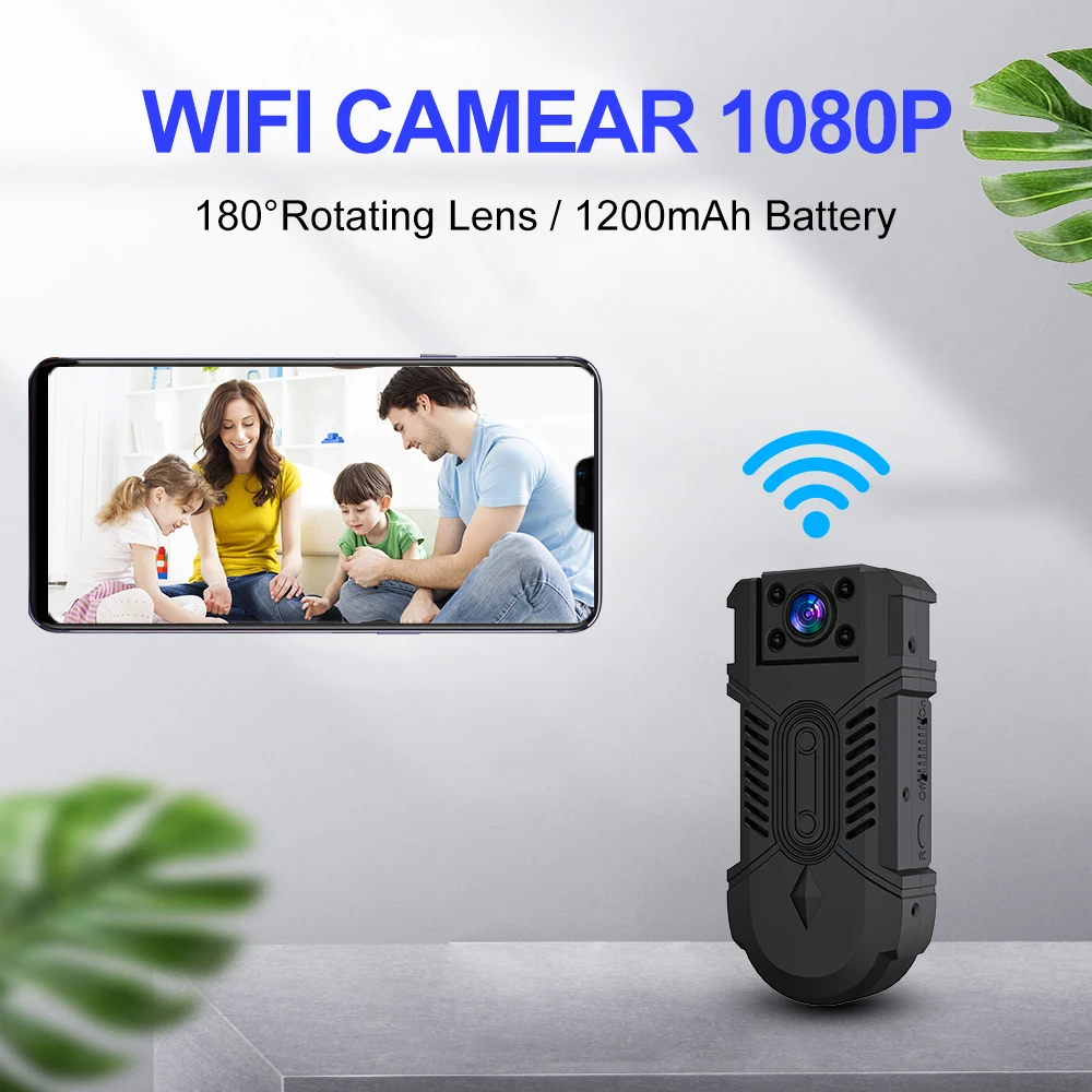 

Мини-камера с функцией ночного видения, 1080P, Wi-Fi