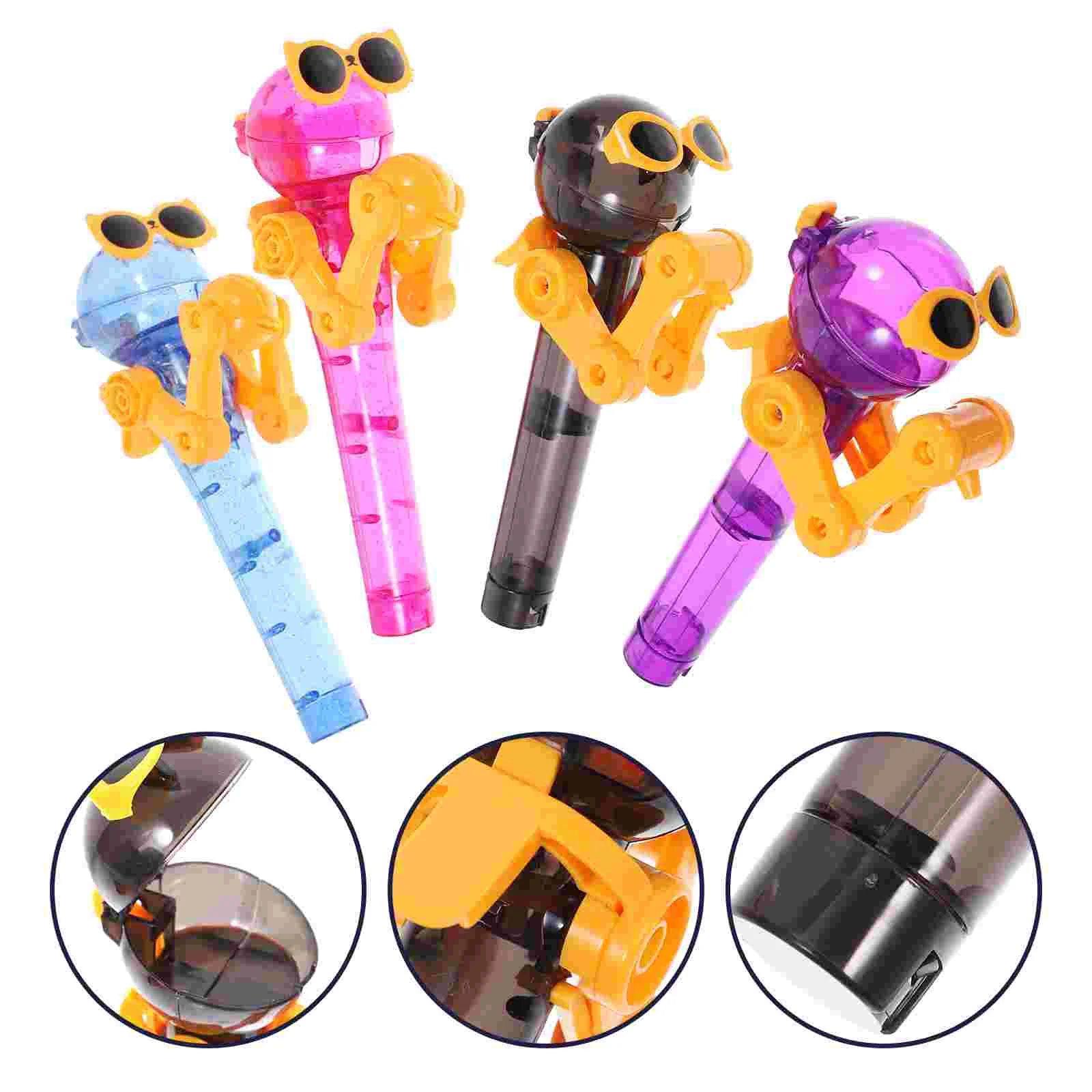 

Lollipop Holder Robotkids Toy Case Stand Candy Toys Storagebox Cakefavors Party Giftlollipops Funny Novelty Acrylic Eat Bath