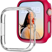 cover for apple watch case 42mm 44mm 45mm 38mm 40mm 41mm accessories pc protector bumper iwatch accessorie series 7 6 se 5 4 3 2