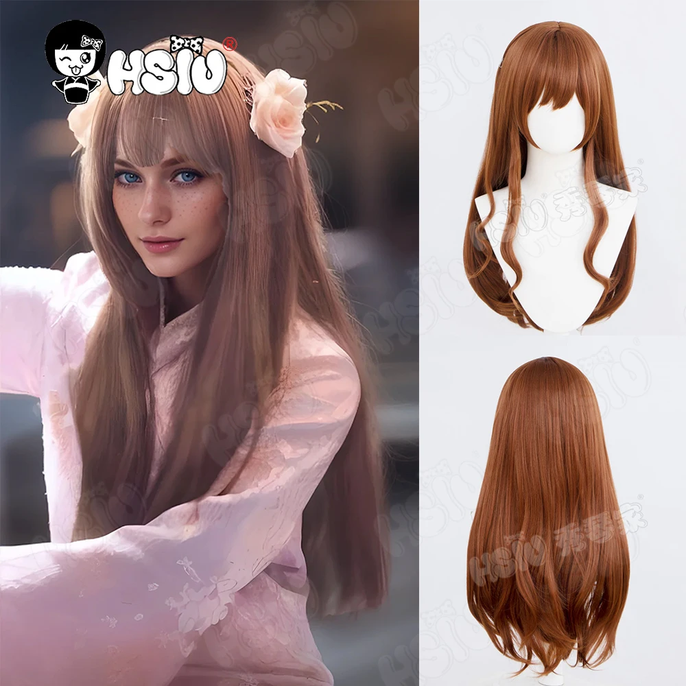 Парик для косплея Hsiaomei Lin синтетический парик из волокна длинный коричневый 70 см