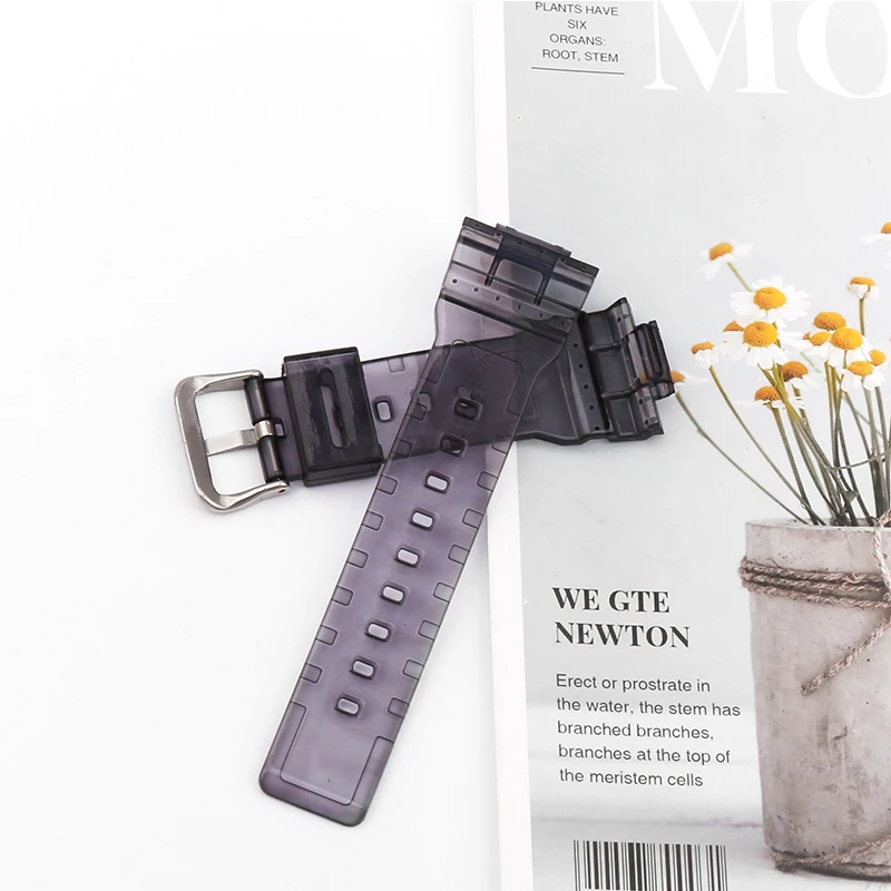 Clear resin watch band case watch accessories for Casio Baby-g BA100 110 112 120 Outdoor sports waterproof watch strap