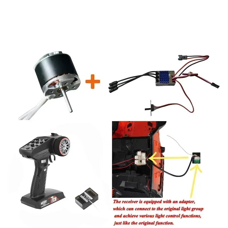 Обновление 2322 2600 кВ Бесщеточный двигатель AM32 45A ESC 7CH Передатчик и приемник 21 г