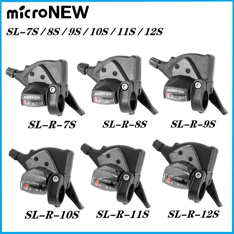 

microNEW Bike Derailleur Front Rear Shift Lever 3x7/8/9/10/11/12 Speed MTB Mountain Bike Shifter Bicycle Shifting Bicycle Parts