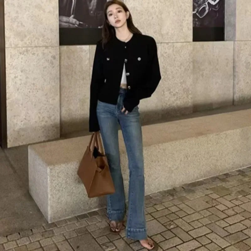 Новая американская короткая куртка с круглым вырезом для ранней осени