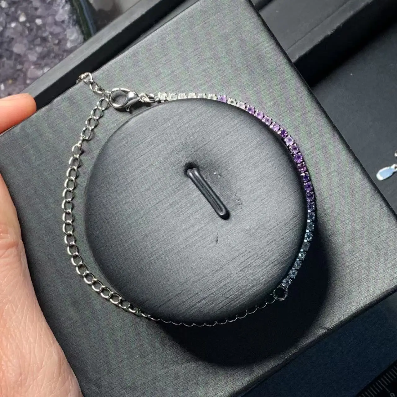 HEYYA Аметист Цитрин Теннисный Браслет