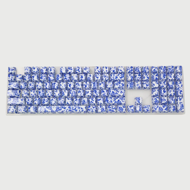 

104Keys/Set Celadon DIY Water Transfer ABS Mechanical Keyboard Keycaps Personalised Translucent OEM Height for Mx Switch