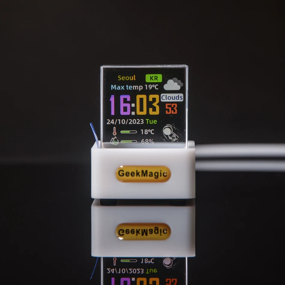 Хрустальные голографические настольные украшения GeekMagic GIFTV умная метеостанция