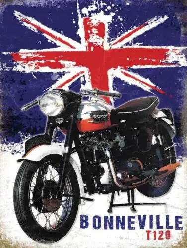 Винтажный мотоциклетный Ретро металлический настенный знак Bonnevil