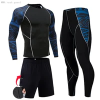 compression activewear mens running suit sports tights long sleeve shirts gym leggings tracksuit thermal underwear run jogging