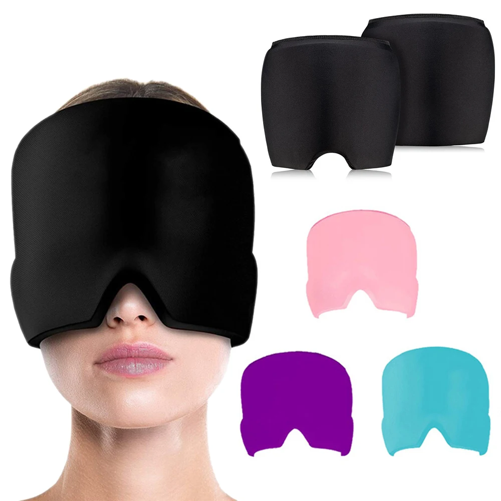 

Migraine Relief Hat Headache Relief Cap Gel Hot Cold Therapy Ice Cap Multiple Colors Sleep Eye Mask Stress Relax Tool