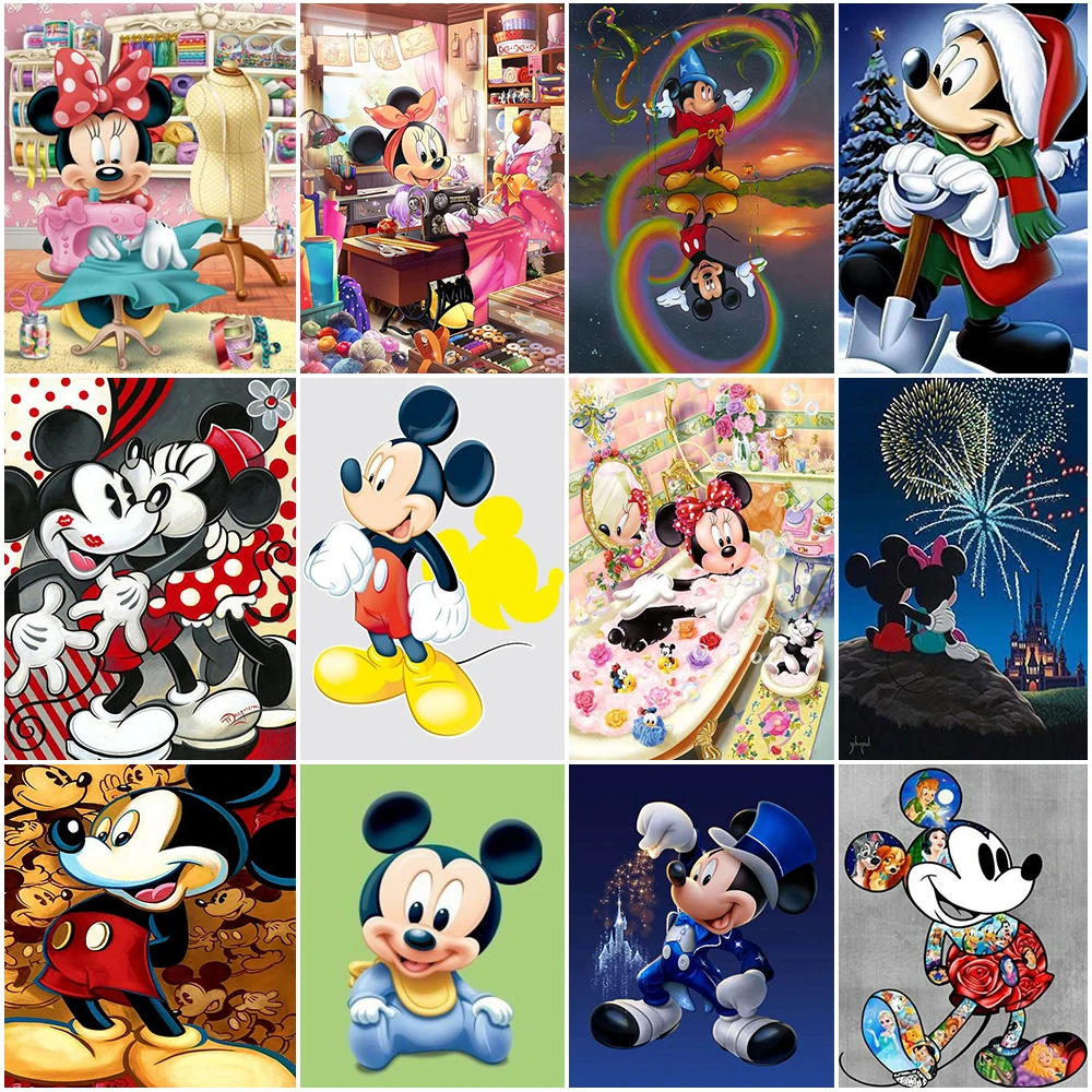 

5D DIY Diamond Painting Cross Stitch Kit Disney Mickey Baby Diamond Embroidery Cartoon Mosaic Home Decoration Gift