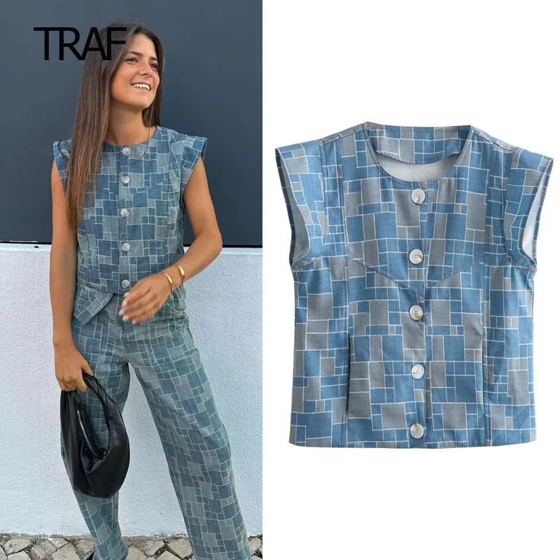 

Женский демисезонный жилет с круглым вырезом, без рукавов