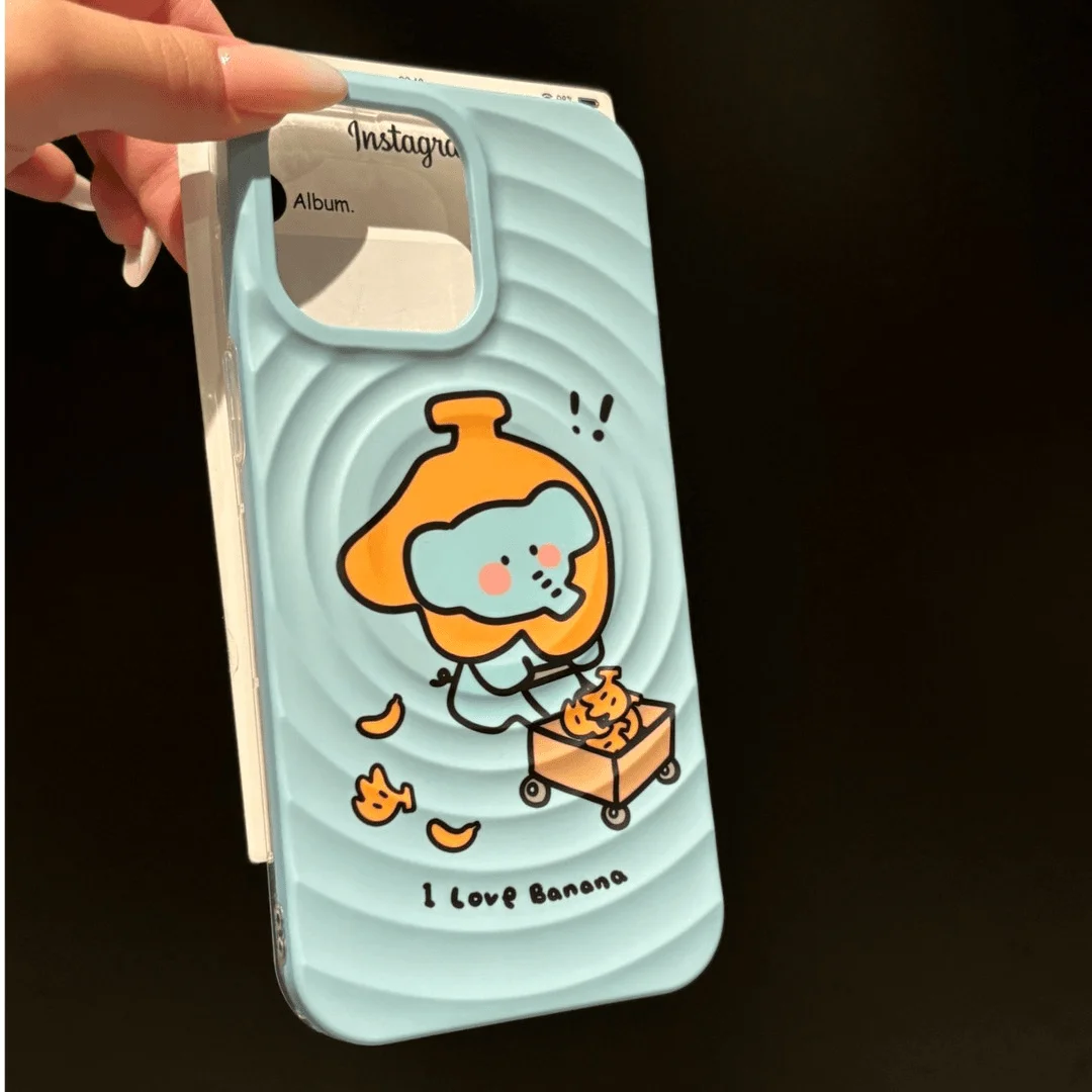SEIRASSIM мультфильм слон банан чехол для телефона iphone 16 pro max 15 14 plus 13 11 12 силиконовый xr