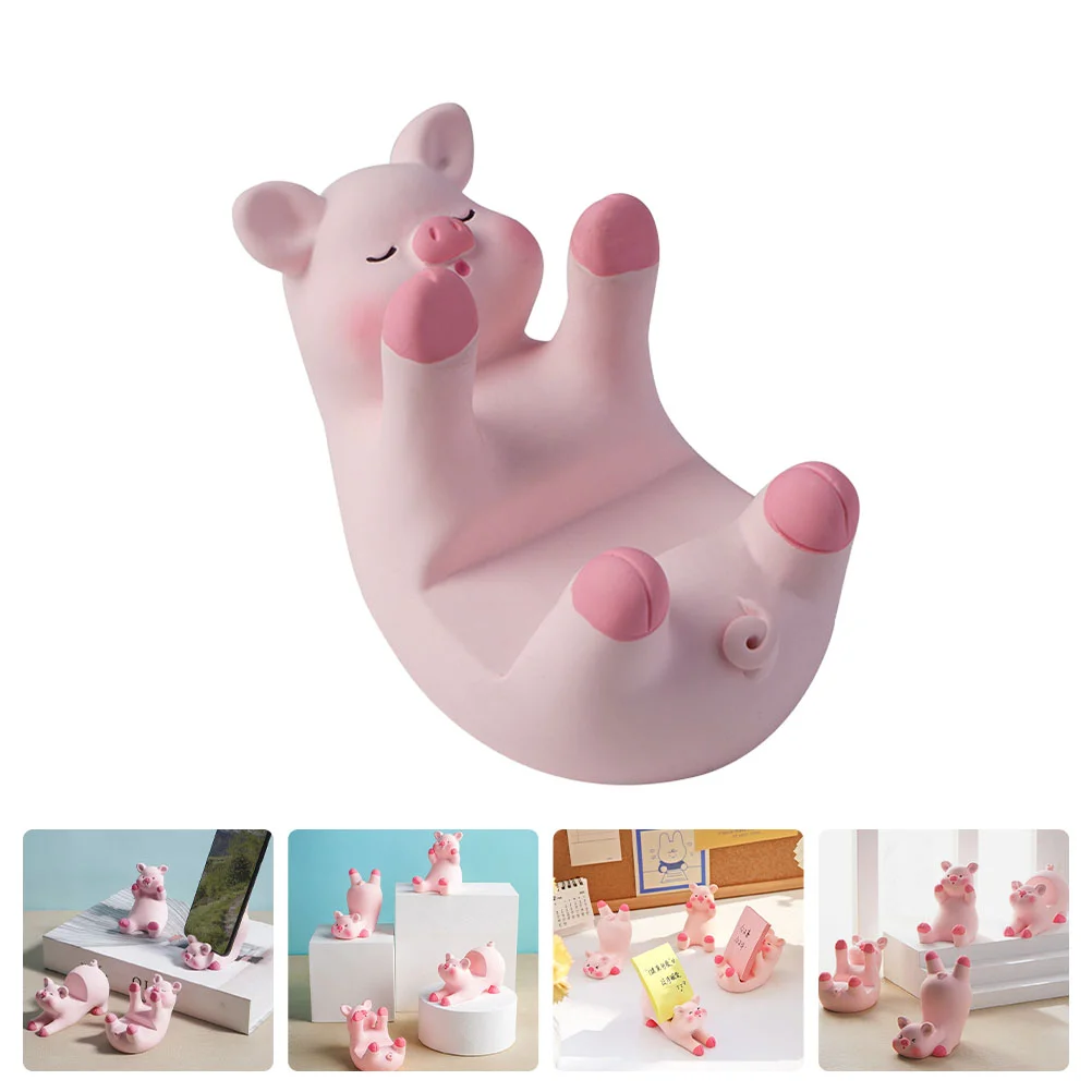 

Piggy Phone Holder Resin Smartphone Desk Holder Tabletop Cell Phone Holder