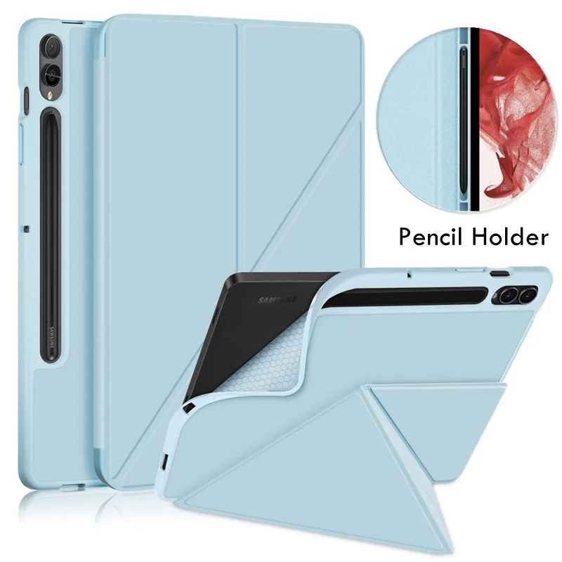 

Чехол для планшета Samsung Galaxy Tab S9, чехол с S-держателем, магнитная многофункциональная Складная подставка, мягкий чехол для Galaxy Tab S9