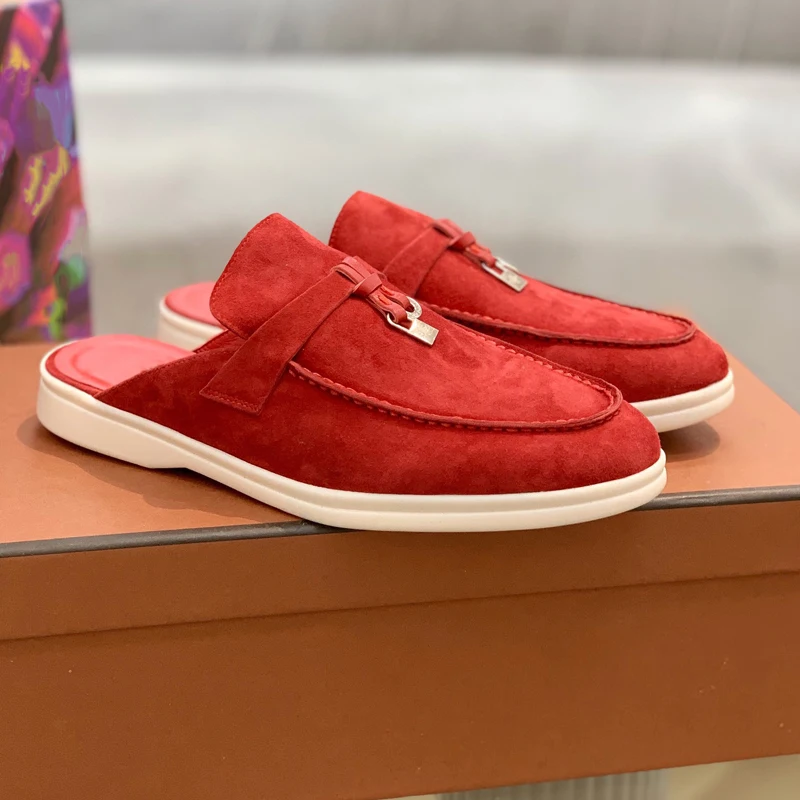 

Casual Loafers Slippers Italy Designer Luxury Brand Red Series Shoes Woman Summer 2023