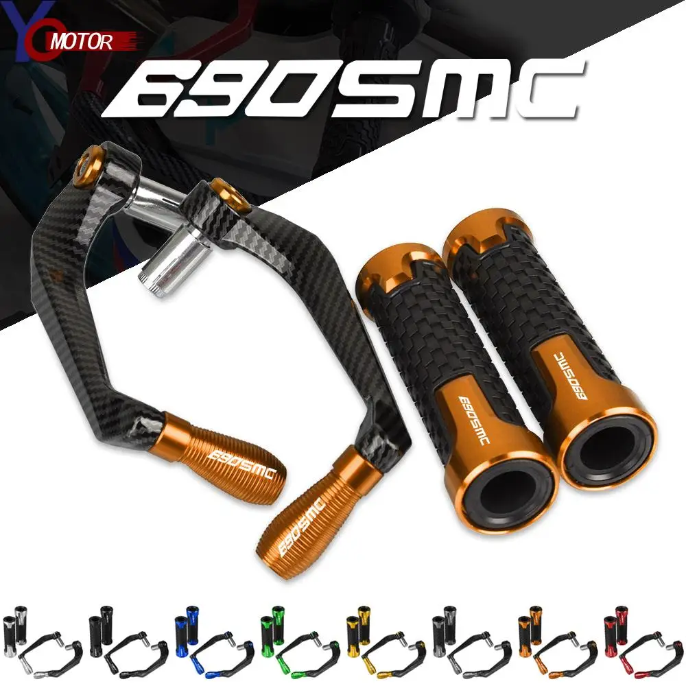 

7/8 22MM Motorcycle Aluminum Handlebar Grips Handle Bar and Brake Clutch Lever Guard Protection For 690SMC 690 SMC 2008-2013