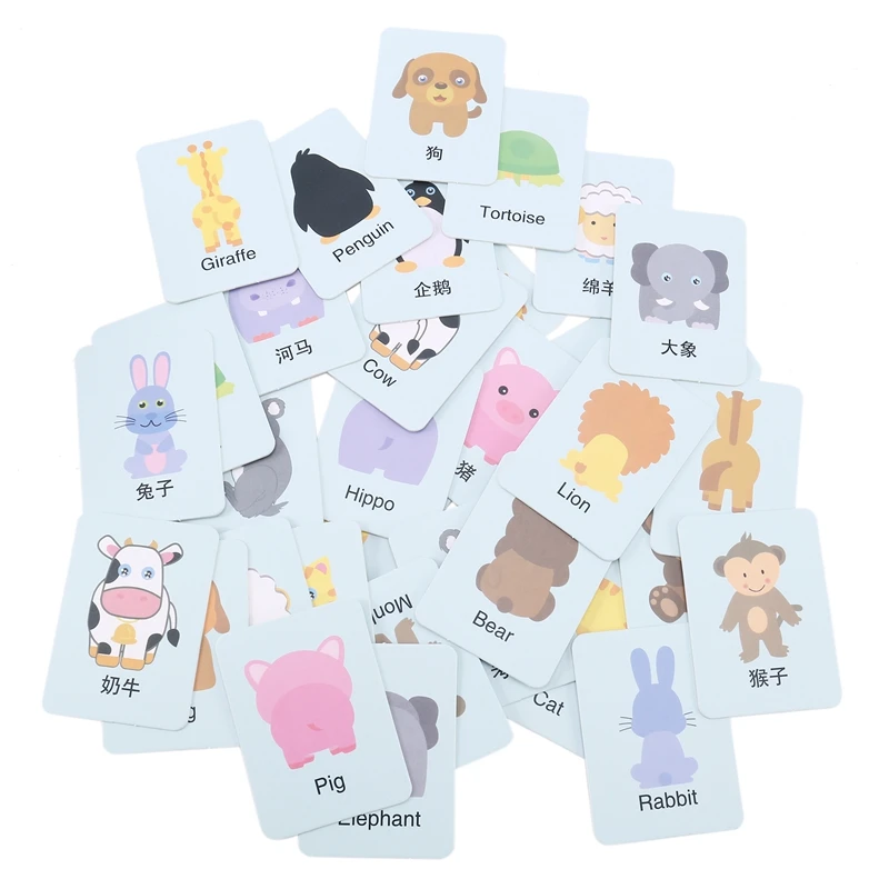 

Baby Infant 32Pcs Flash Card Jigsaw Cognition Puzzle Shape Matching Puzzle Cognitive Learning Early Education Card Learning Toys