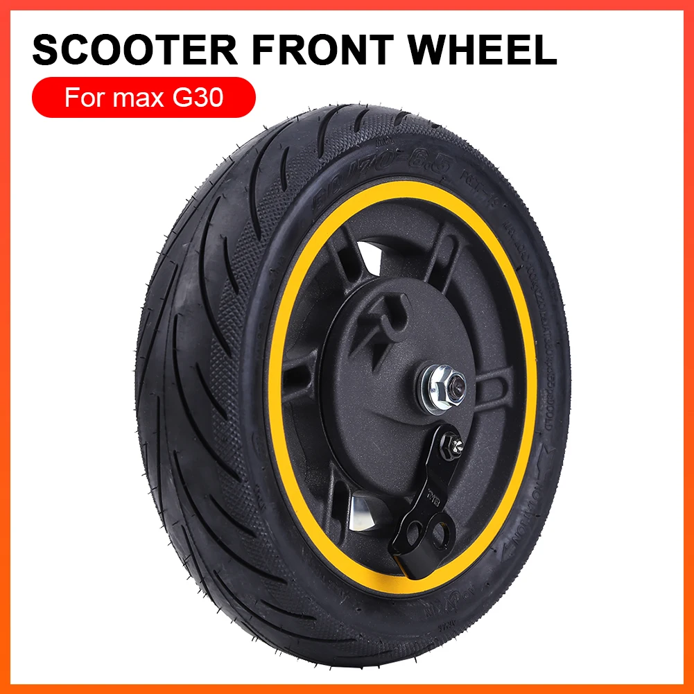 Electric Scooter Front Wheel 10 Inch Hub Replacement Part for Max G30 Original Front Wheel with Vacuum Tire Assembly Spare Parts