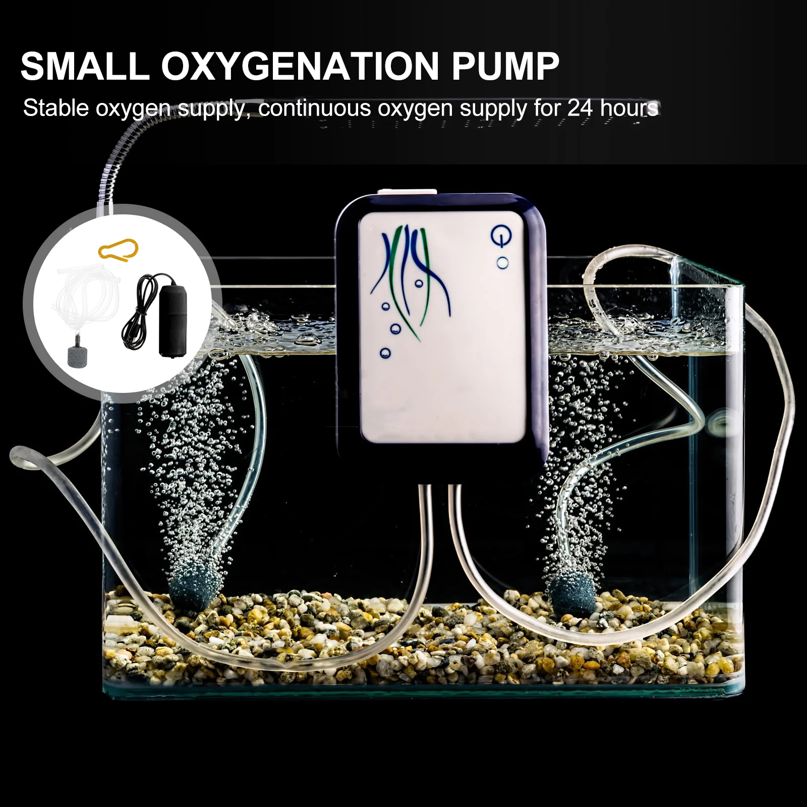 Кислородный насос для аквариума воздуха морского небольшого погружного