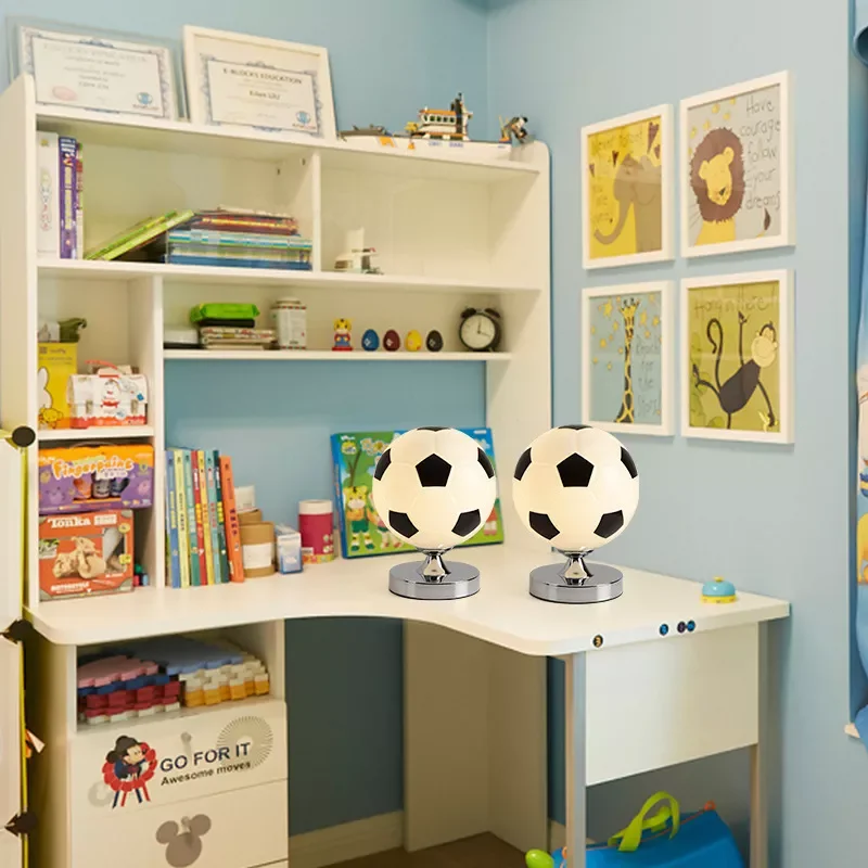 

Креативные Мультяшные настольные лампы с милыми шариками, настольная лампа для баскетбола, лампы для чтения для письма, светильник для детс...