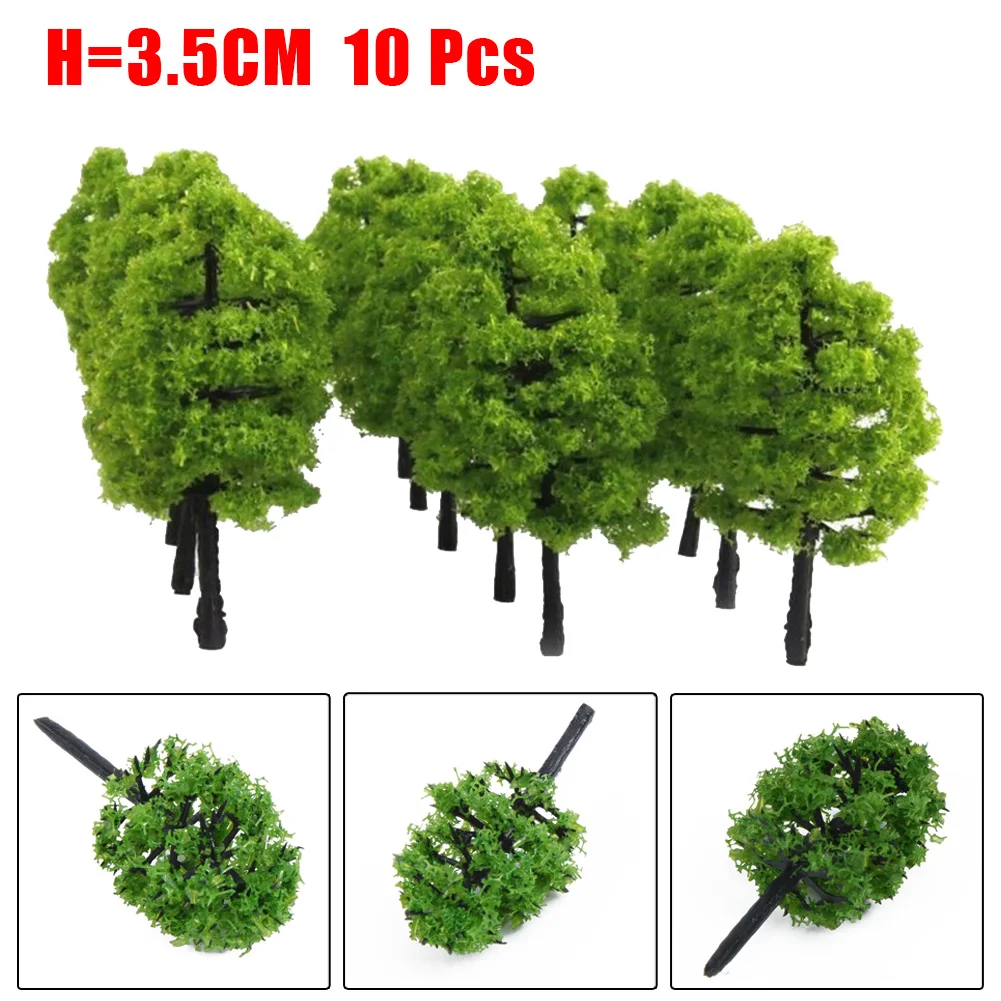 

10pc HO Scale Model Trees Train Railroad Micro Landscape Park Scenery Scale Tree Layout Diorama Wargame Scenery DIY Scene Making