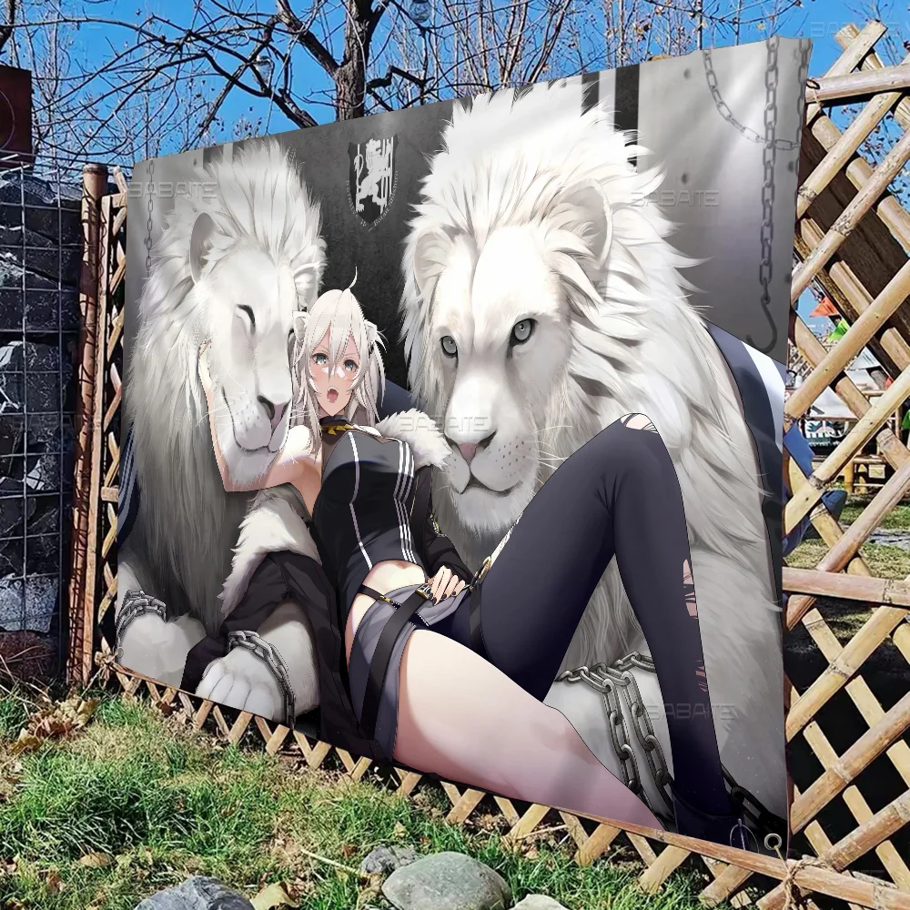 H-Hololive Креативный узор Висячий флаг Полиэстеровый печатный баннер Флаг ручной