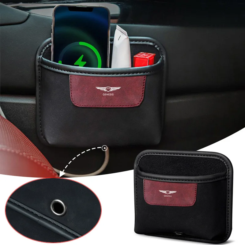 Кожаный автомобильный карман для хранения сумка-органайзер коробка уборки