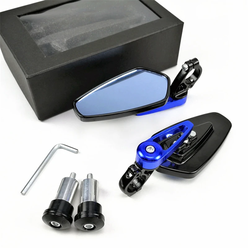 

Motorcycle Universal CNC Aluminum Rear View 3" Handle Bar End 7/8" Mirrors for Kawasaki Yamaha Honda Suzuki Motorcycle Chopper