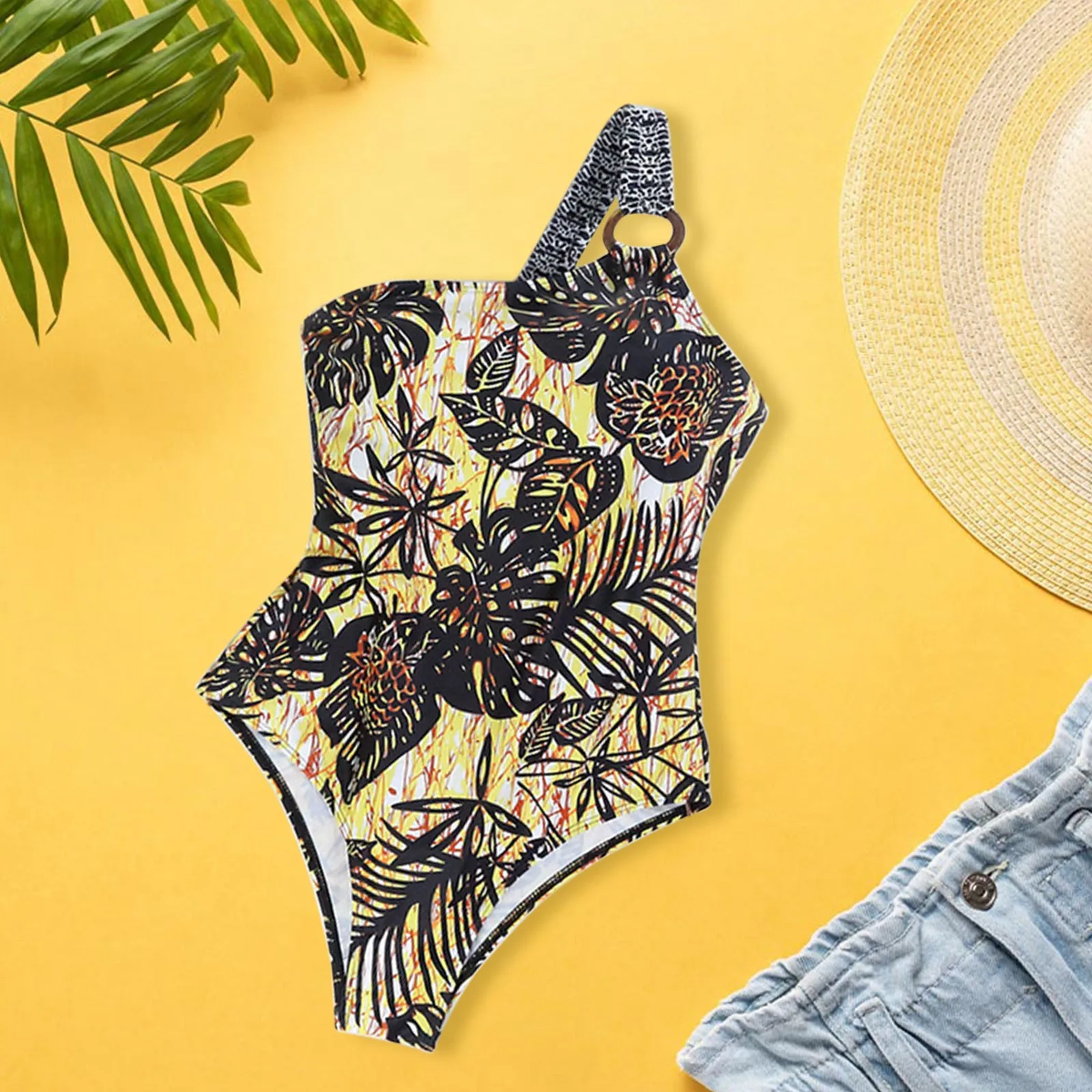 

Women'S Swimsuit Summer Hot Spring Swimsuit Bikini Sexy Lace Up Swimsuit Neon Yellow Bikini Top Women's Swimwear