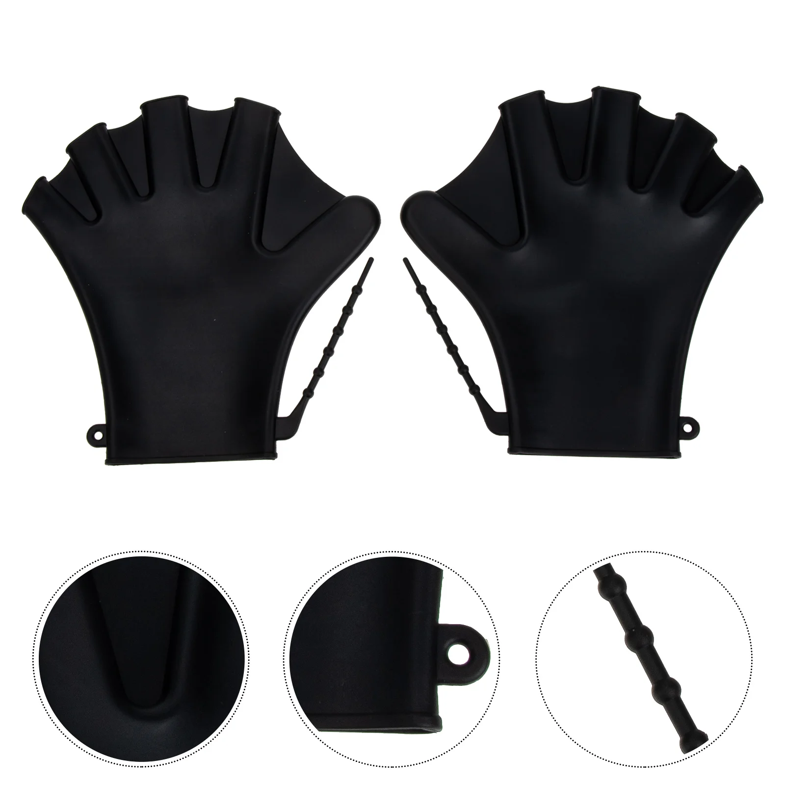 

Swimming Gloves Fingerless Adjustable Pool Water Hand Silica Gel Diving Auxiliary Silicone Paddles Miss Training Accessories