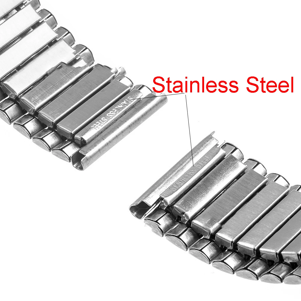 Polished Elastic Watch Strap for Huawei Watch Gt 2 42mm 46mm Stainless Steel Band 20mm 22mm for Samsung Galaxy Watch 3 41mm 45mm