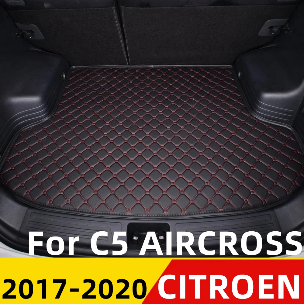 

Коврик для багажника автомобиля Citroen C5 AIRCROSS 2017-20, плоский боковой водонепроницаемый задний коврик для груза, коврик, аксессуары для авто, под...