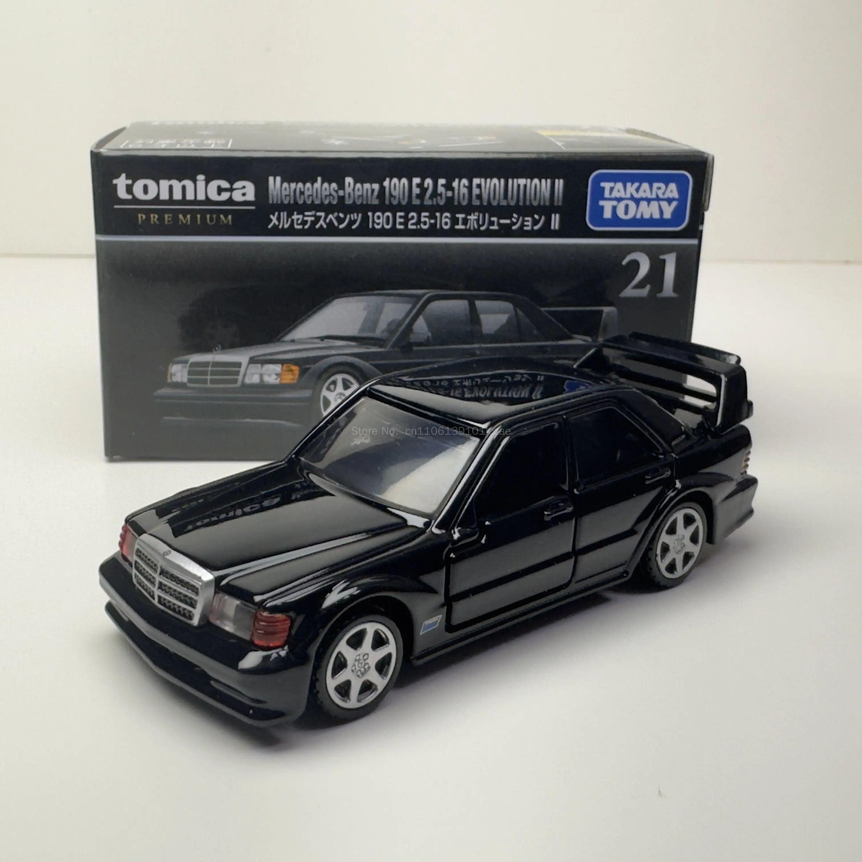 Фото Коллекционная модель автомобиля Takara Tomy Tomica Premium 21: Mercedes-Benz 190 E2.5-16 Evolution 2 TP21, литая из сплава №5