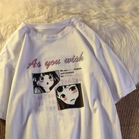 2022 summer japanese cartoon girl anime print short sleeved t shirt women harajuku style y2k tops casual shirts kawaii tees