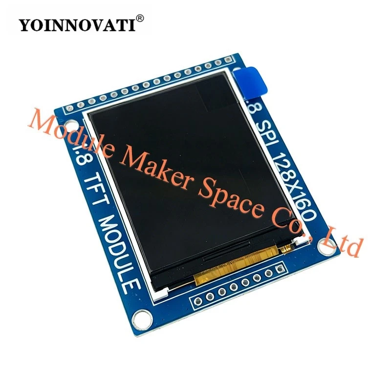 Фото 1,8-дюймовый последовательный SPI TFT LCD-модуль дисплея с адаптером PCB IC, матрица 128x160 точек, 3,3В/5В, совместимый с интерфейсом IO, LCD1602 для Arduino №5
