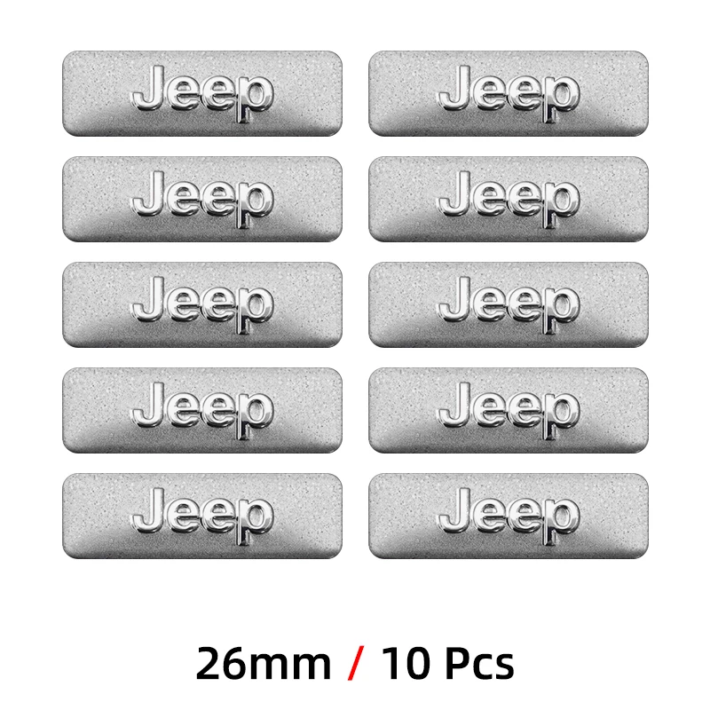 

Наклейки-эмблемы для автомобильных ключей 26 мм и 39 мм, аксессуары для Jeep Wrangler, Grand Cherokee, Compass, Wagoneer, Gladiator, Avenger, JK