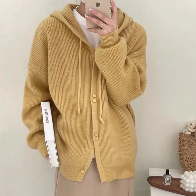 

Loose wind hooded sweater girl