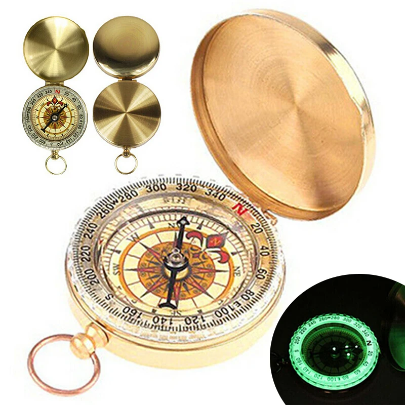 

Винтажный латунный фосфоресцирующий Карманный компас
