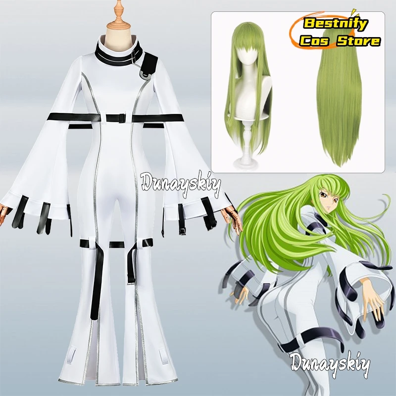 Аниме Code Geass: Hangyaku no Lelouch костюмы для косплея C.C. Cos Униформа Белый облегающий