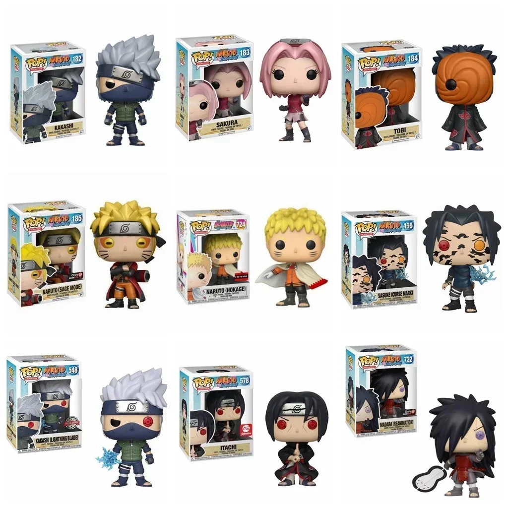 FUNKO POP NARUTO HOKAGE KAKASHI Itachi Sasuke Kyuubi TOBI MADARA REANIMATION SIX PATH Коллекция Модель Фигурка Игрушки