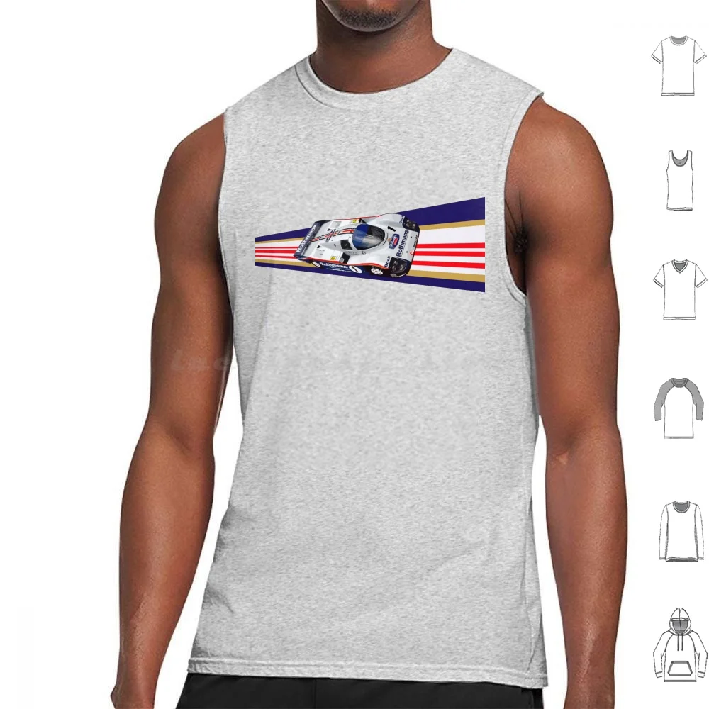 

962 1986-Winner 24 Hours Tank Tops Print Cotton 962 24 Hours Classic Race Livery 962c Classic Race Car 24h 1986 Rotmans