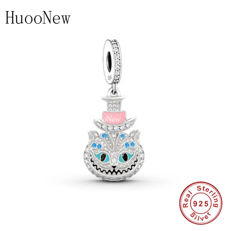 

Animal Series Dangle Charms for Bracelet Necklace Pendant Jewellery Gift for Sister Brother 925 Sterling Silver Cute Cat Beads