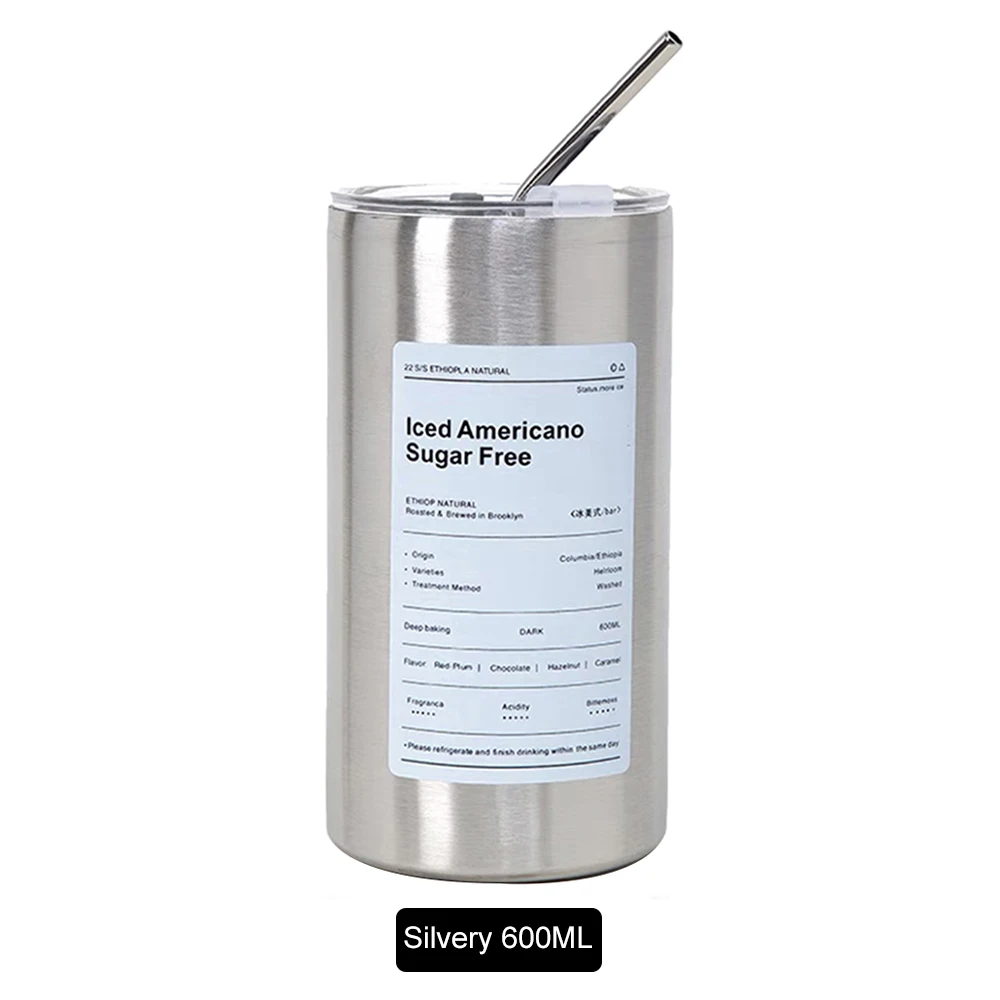 

Портативный термос, чашка, простой соломенный термос большой емкости, бутылка 304 из нержавеющей стали, ледяная чашка американо