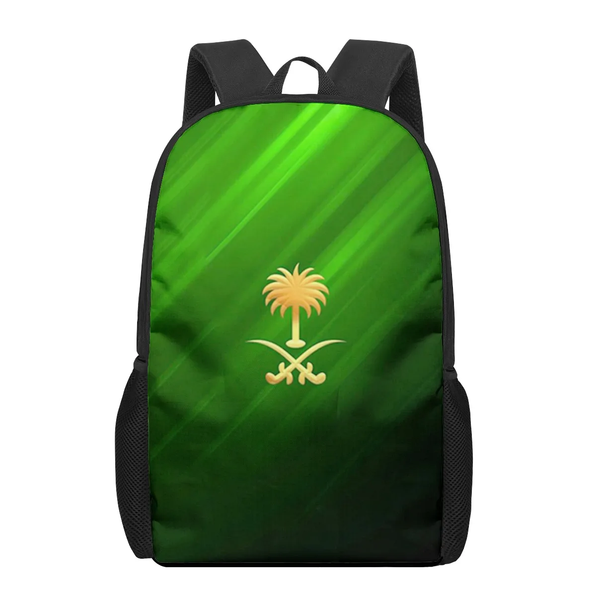 Kingdom Of Saudi Arabia Flag 3D Print School Backpack for Boys Girls Teenager Kids Book Bag Casual Shoulder Bags 16Inch enlarge