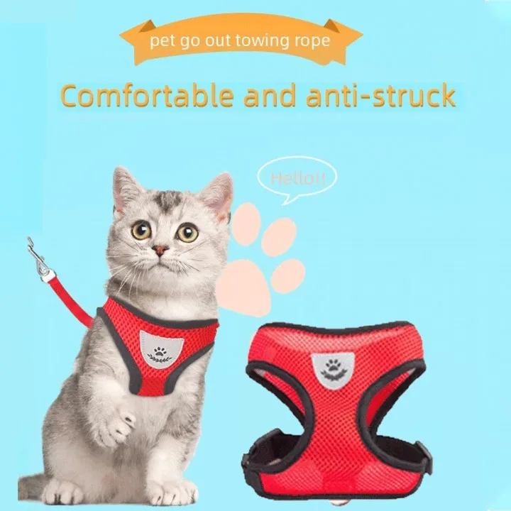 

Pet Sling Cat Sling Adjustable Cat Sling Mesh Breathable Cat Vest Traction Rope Small and Medium-sized Dogs and Cat Pet Products