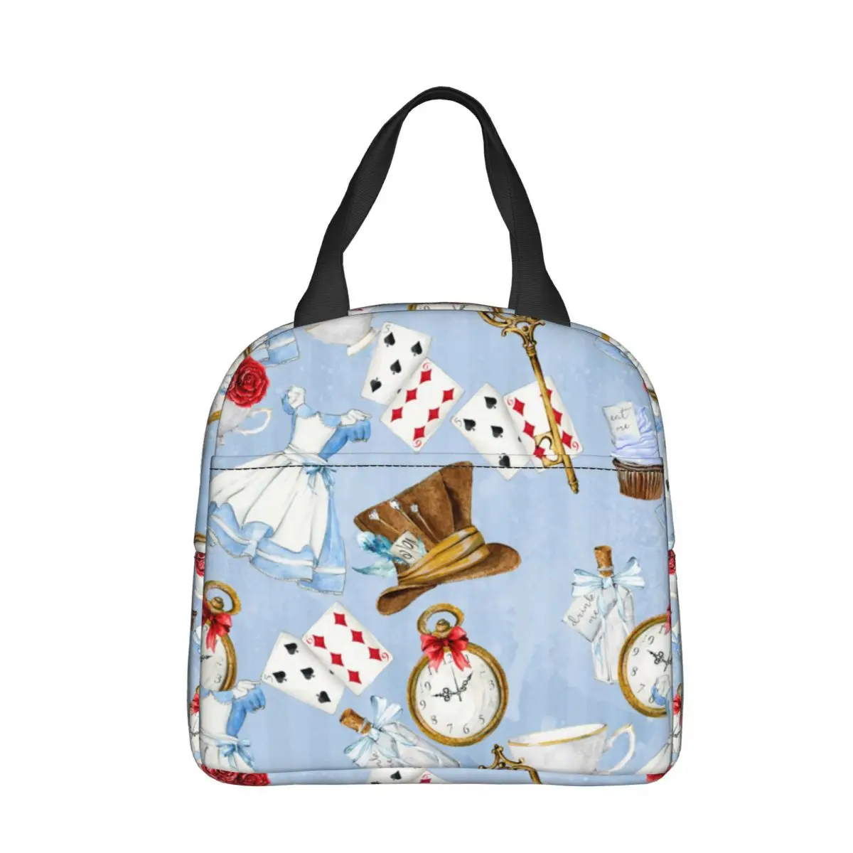 

Disney Alice In Wonderland Insulated Lunch Bags Cooler Bag Meal Container High Capacity Tote Lunch Box Bento Pouch School Travel