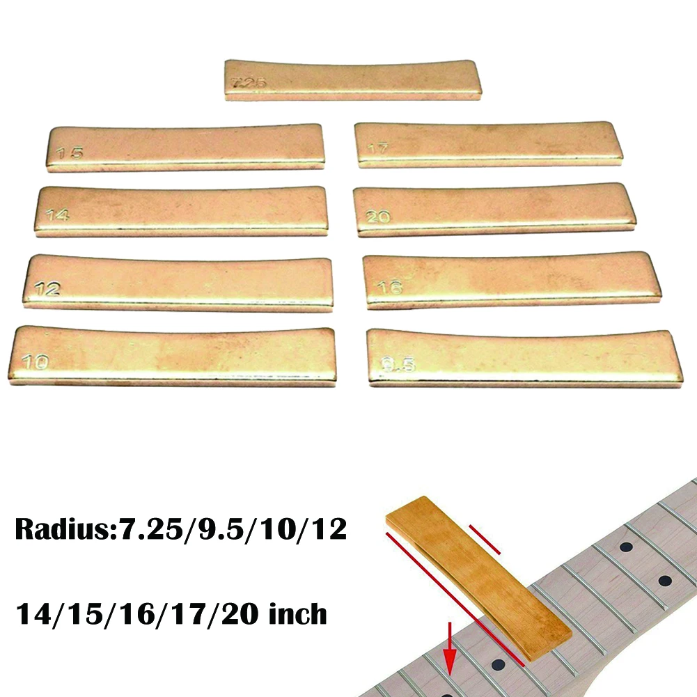 

9 Size Guitar Radius Brass Fingerboard Fret Press Caul Insert 63 X 13.5 X 4mm Guitar Brass Arc Pressure Wire Acessaries